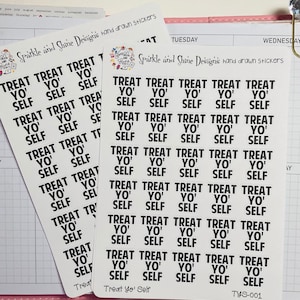 Treat Yo Self Self Care Planner Stickers