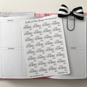 Finances - Car Insurance Due Script Planner Stickers