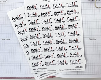 Stickers planner herinnering nagelafspraak