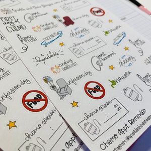 Chemo Appointment Planner Stickers (chemotherapy, Immunotherapy ...