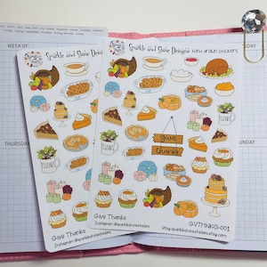 Give Thanks Thanksgiving Holiday Planner Stickers