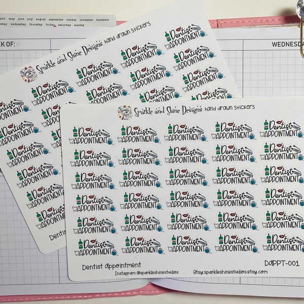 Dentist Appointment Reminder Planner Stickers