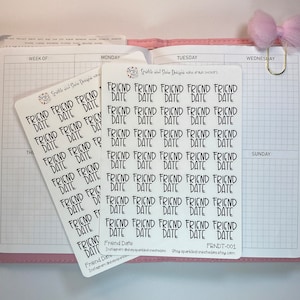 Friend Date Night Girl’s Night Out Planner Stickers