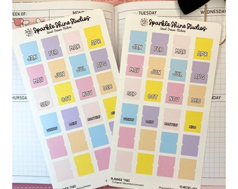 Monthly Planner Tabs Monthly Tab Stickers Planner Tabs