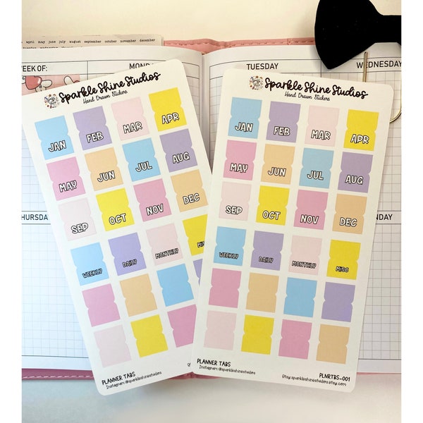 Monthly Planner Tabs Monthly Tab Stickers Planner Tabs