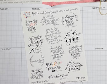 Flex Your Faith 4 Planner Stickers (Bible Study Stickers, Faith Journaling Stickers Scripture Stickers, Prayers Stickers for Planners)
