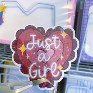 Waterproof Just A Girl Vinyl Stickers Water Bottle Sticker Laptop Sticker