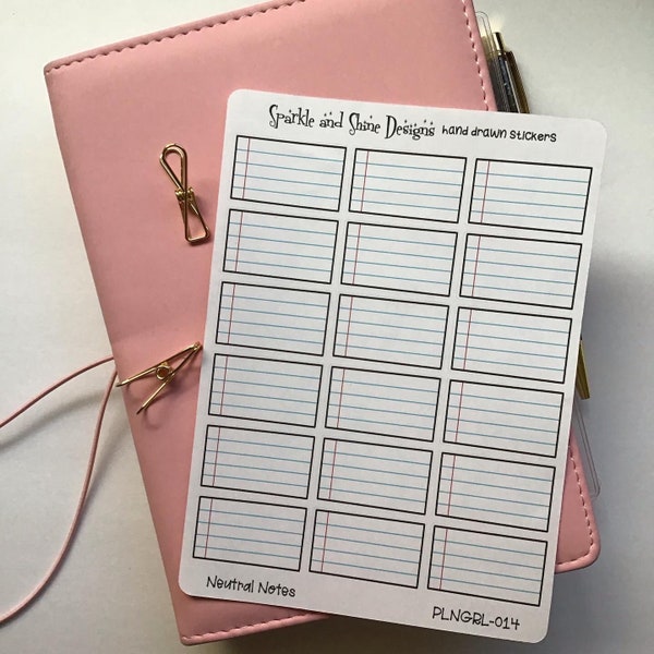 Neutral Notes Planner Stickers