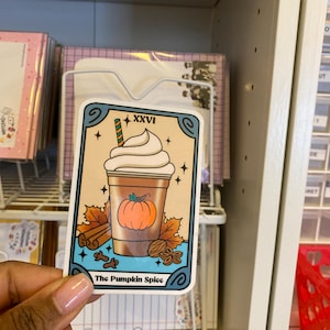 Adesivo de vinil à prova d'água para cartas colecionáveis The Pumpkin Spice