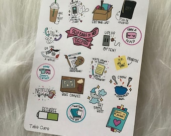 Self Care is Not Selfish Planner Stickers