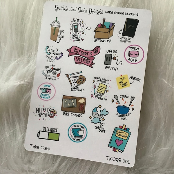 Self Care is Not Selfish Planner Stickers