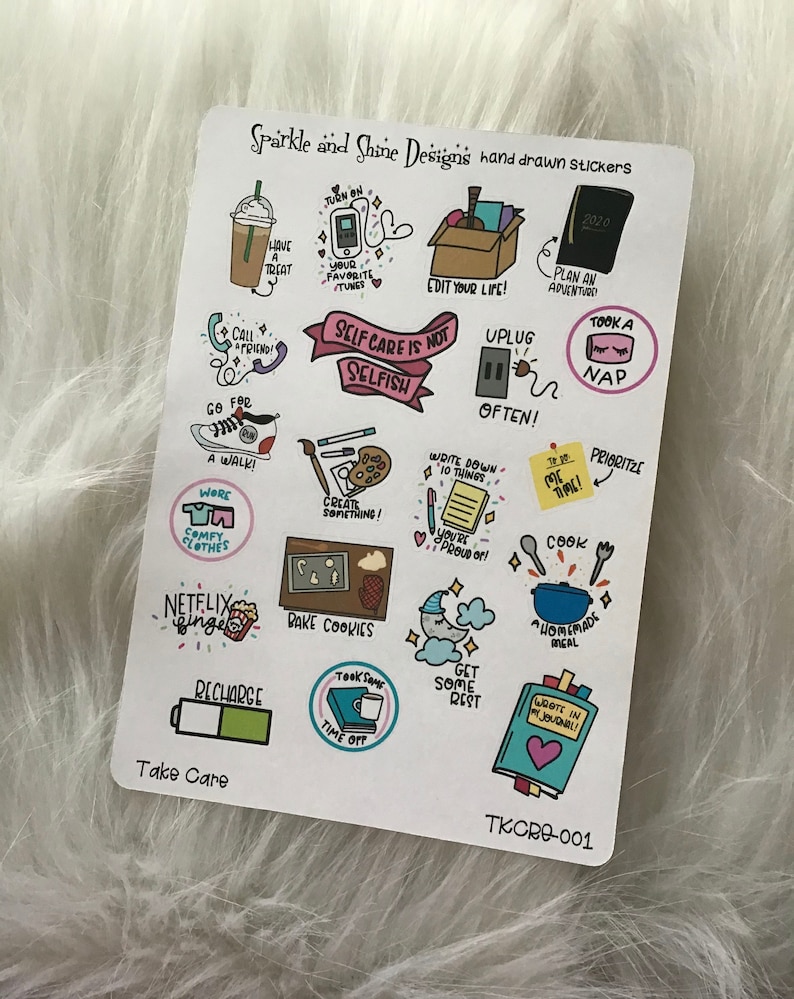 Self Care is Not Selfish Planner Stickers image 1