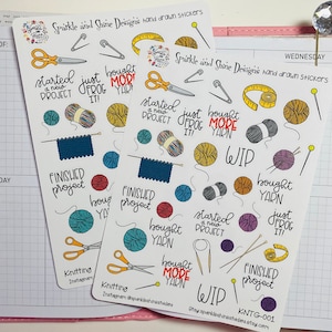 Knitting Crafting Planner Stickers