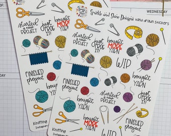 Knitting Crafting Planner Stickers