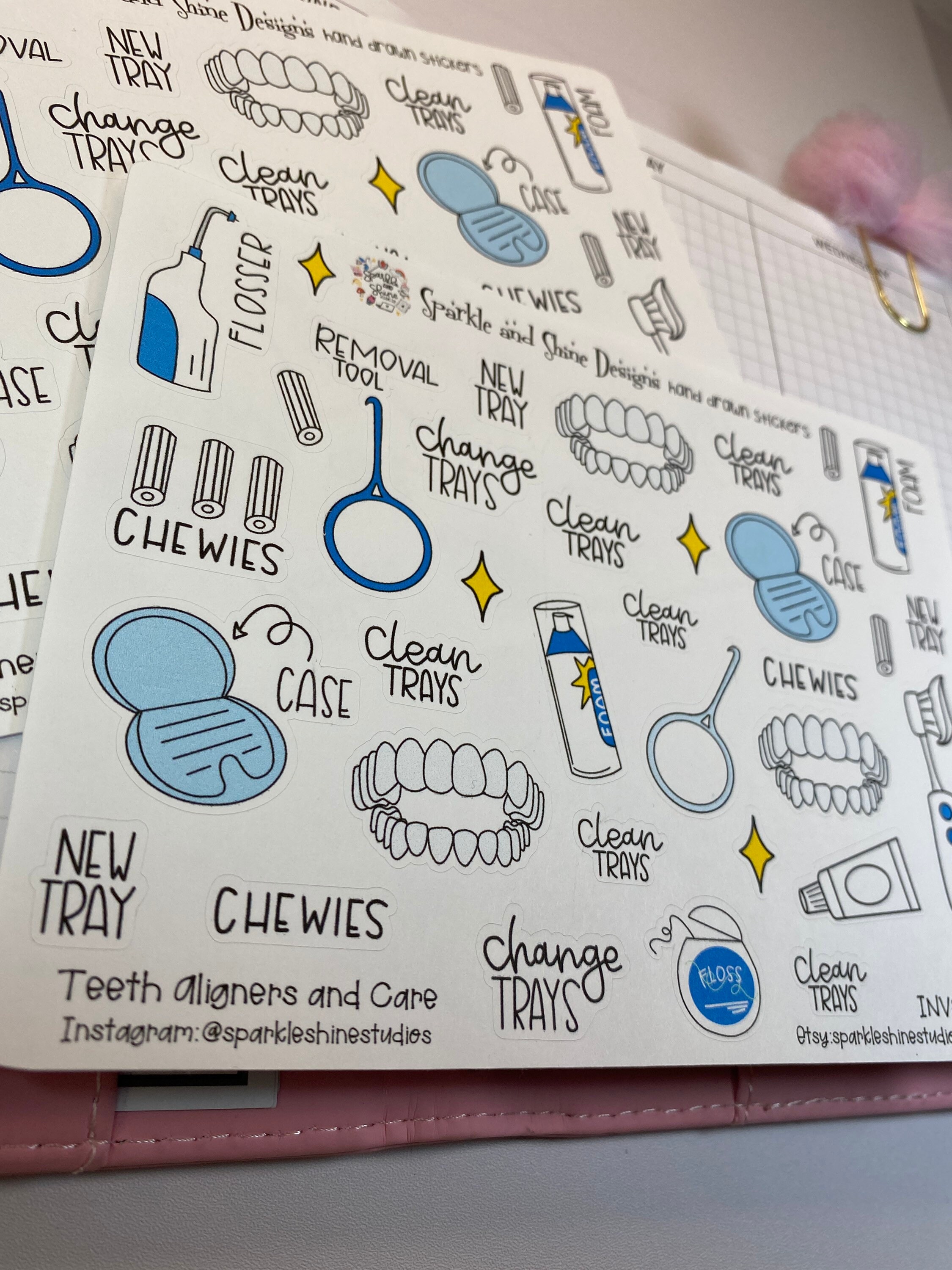 Teeth Aligners Clear Braces Tracker Planner Stickers (health and ...