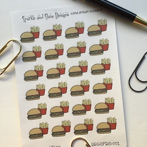 Burgers and Fries Planner Stickers