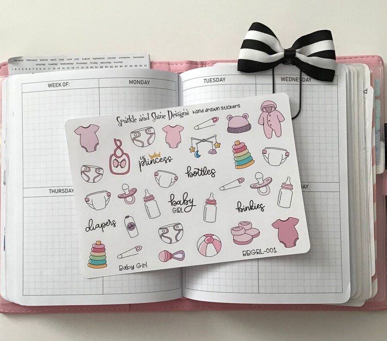 Bundle of Joy Baby Girl, Baby Boy Planner Stickers - Etsy