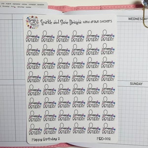 Happy Birthday Reminder Script Planner Stickers