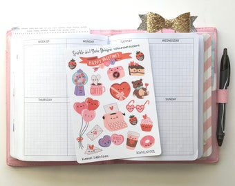 Cute Valentines Day Planner Stickers