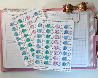 Pegatinas planificadoras para estuches de lentes de contacto