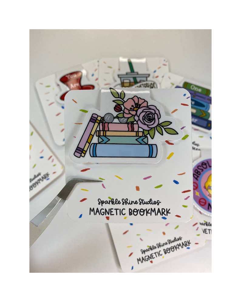 Cute Magnetic Bookmark Bookish Gift Book Club bookmark gifts for Librarians Book Gifts Magnetic Page Marker Lovely Book Stack