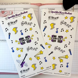 Concert Planner Stickers