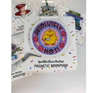 Cute Magnetic Bookmark Bookish Gift Book Club bookmark gifts for Librarians Book Gifts Magnetic Page Marker All Or Nothing Ducky