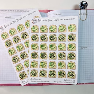 Avo Toasted Avocado Toast Meal Planning Planner Stickers