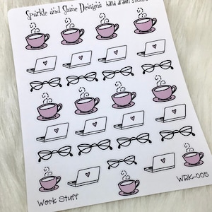 Work Stuff Icon Planner Stickers