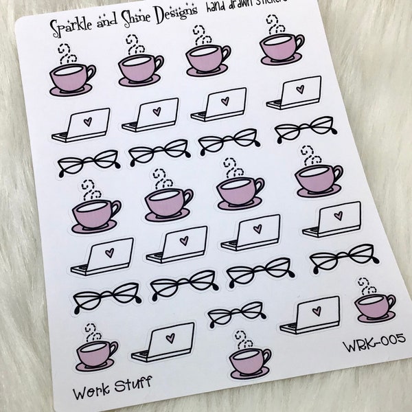 Work Stuff Icon Planner Stickers