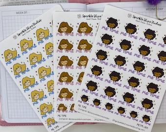 Me Time Planner Stickers: Self-Care & Habit Tracking