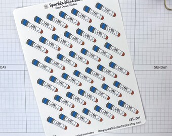 Blood Test PRINTABLE Stickers Blood Work Reminders Medical Appointment ...