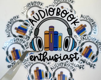 WATERPROOF Audiobook Enthusiast Vinyl Stickers