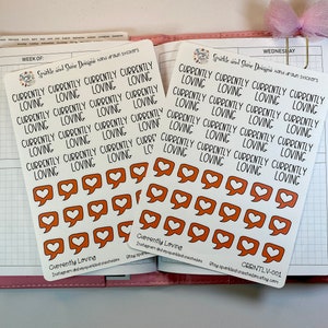 Currently Loving Planner Stickers