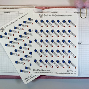 Blood Test Blood Work Planner Stickers