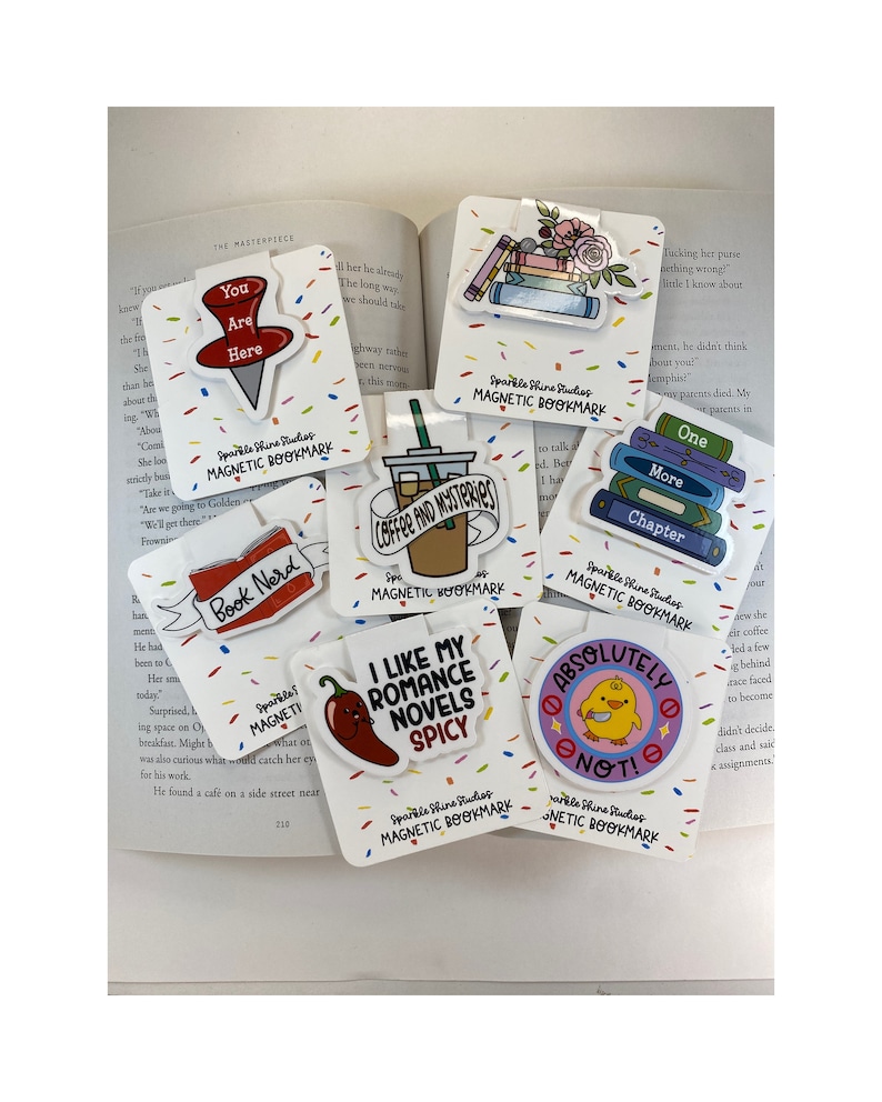 Cute Magnetic Bookmark Bookish Gift Book Club bookmark gifts for Librarians Book Gifts Magnetic Page Marker image 9