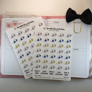 Take A Walk Walk Challenge Planner Stickers