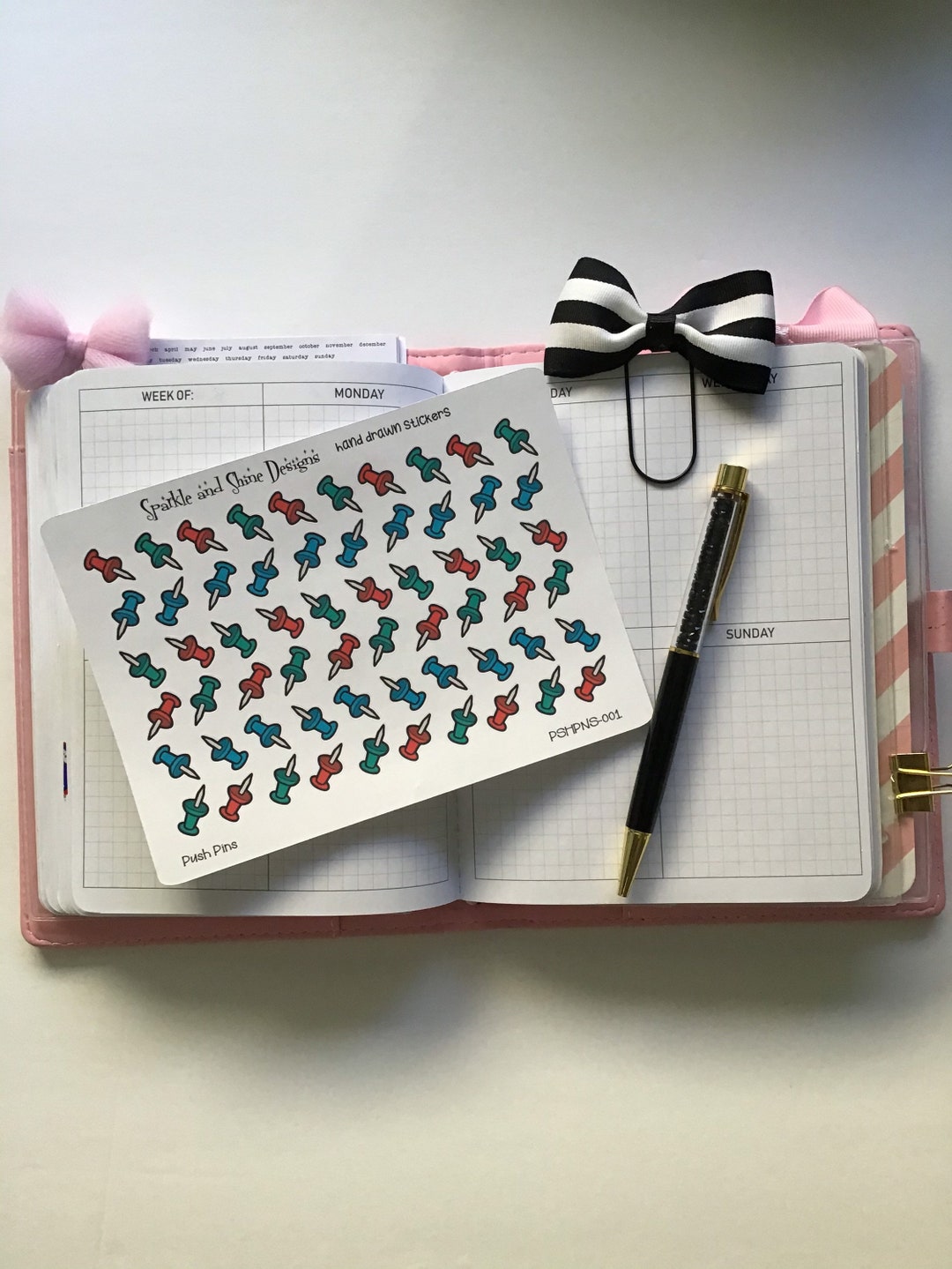Push Pins Planner Stickers - Etsy