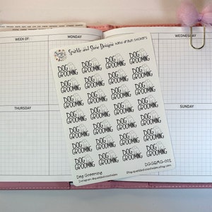 Dog Grooming Pet Care Planner Stickers