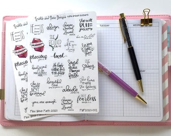 Flex Your Faith 2 Planner Stickers (Bible Study Stickers, Faith Journaling Stickers Scripture Stickers, Prayers Stickers for Planners)