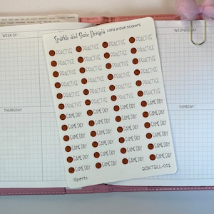 Basketball Team Sports School Planner Stickers