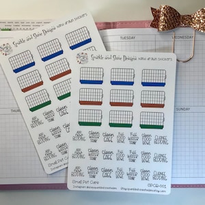Small Pet Care Planner Stickers