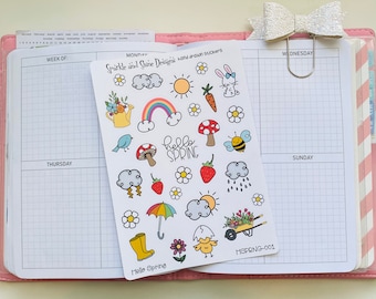 Hello Spring Planner Stickers