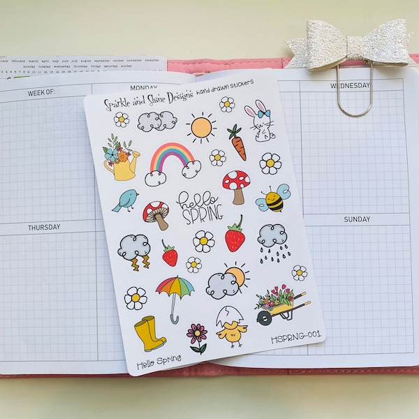 Spring Stickers - Etsy