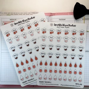 Stickers voor menstruatietracker: functionele matte stickers