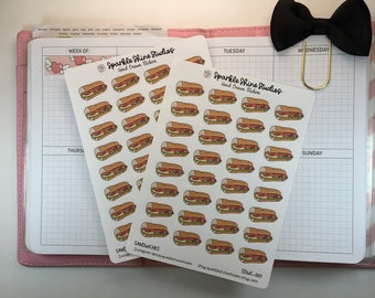 Sandwiches Lunch Meal Planning Planner Stickers