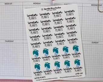 Water Your Plants Plant Care Reminder Planner Stickers