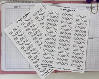 Five Star Rating Planner Stickers ForRating Books, Movies and More