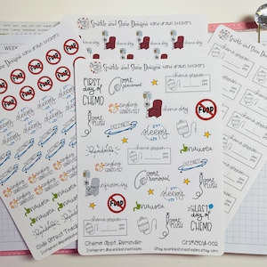 Chemo Appointment Planner Stickers Functional Planner Stickers