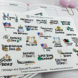 Yearly Holidays Planner Stickers image 2